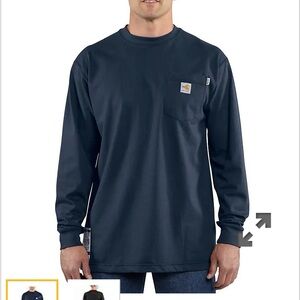 Brand new!  Carhartt Dark Blue Fire Resistant Long Sleeve Shirt